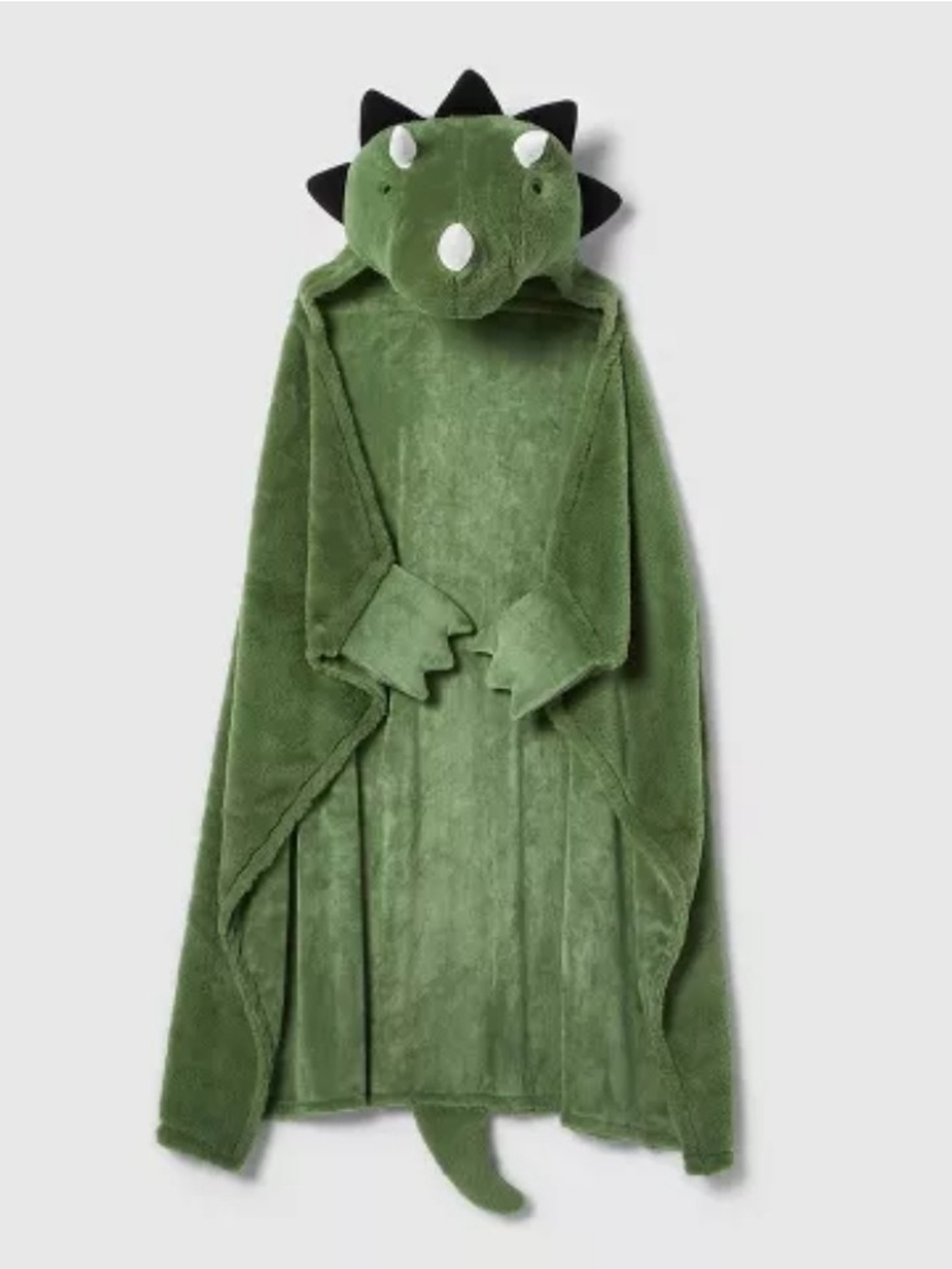 Dinosaur Kids' Hooded Blanket - Pillowfort Wearable Faux Fur, Green, 50"x40"